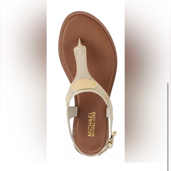 Michael Kors MK Plate Thong Sandals BRAND NEW NEVER WORN - Picture 5 of 6